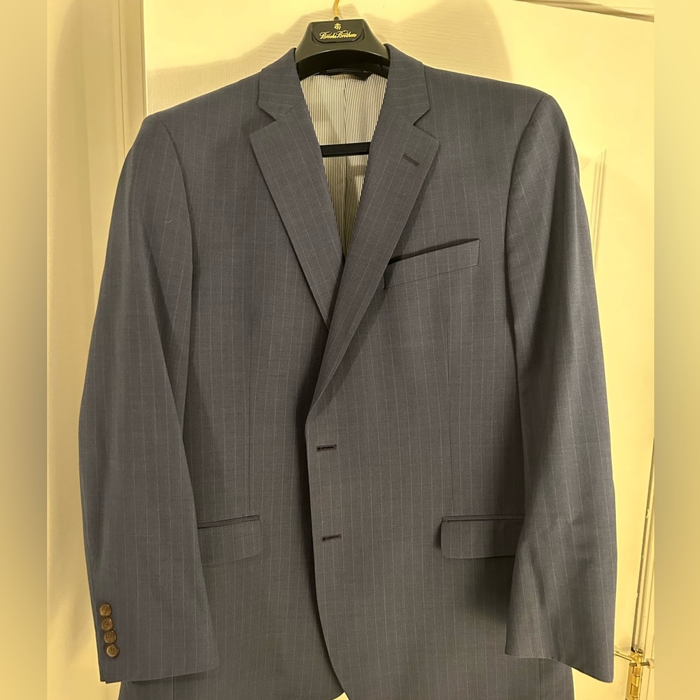 Navy Blue Pinstripe Suit